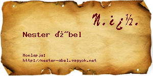 Nester Ábel névjegykártya