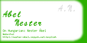 abel nester business card
