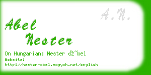 abel nester business card